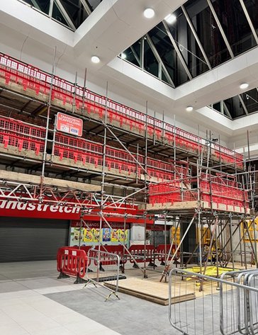 Tamworth Scaffolding: Saddlers Shopping Mall Walsall - Commercial Saddlers Shopping Mall Walsall